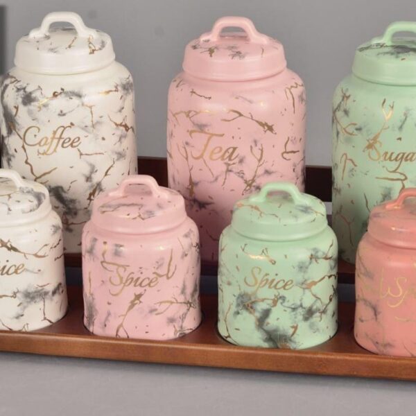 طقم توابل بورسلين 7 قطع