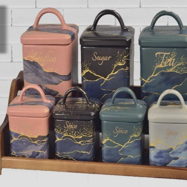 طقم توابل بورسيلين 7 قطع