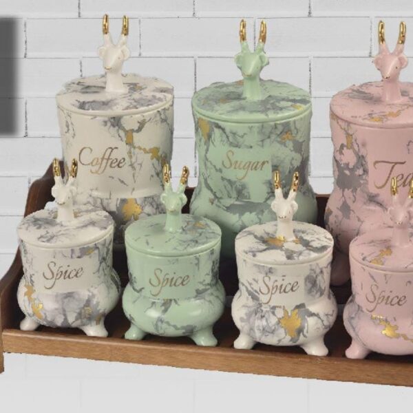 طقم توابل بورسلين 7 قطع