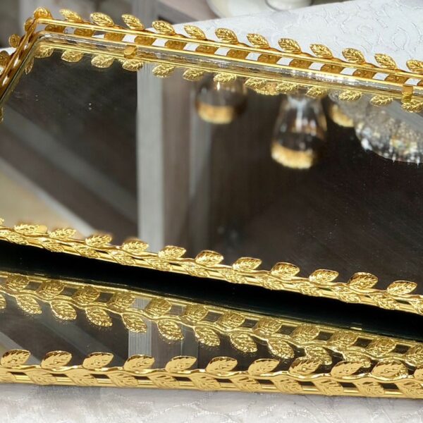 طقم صواني تقديم زجاج 2 قطعه