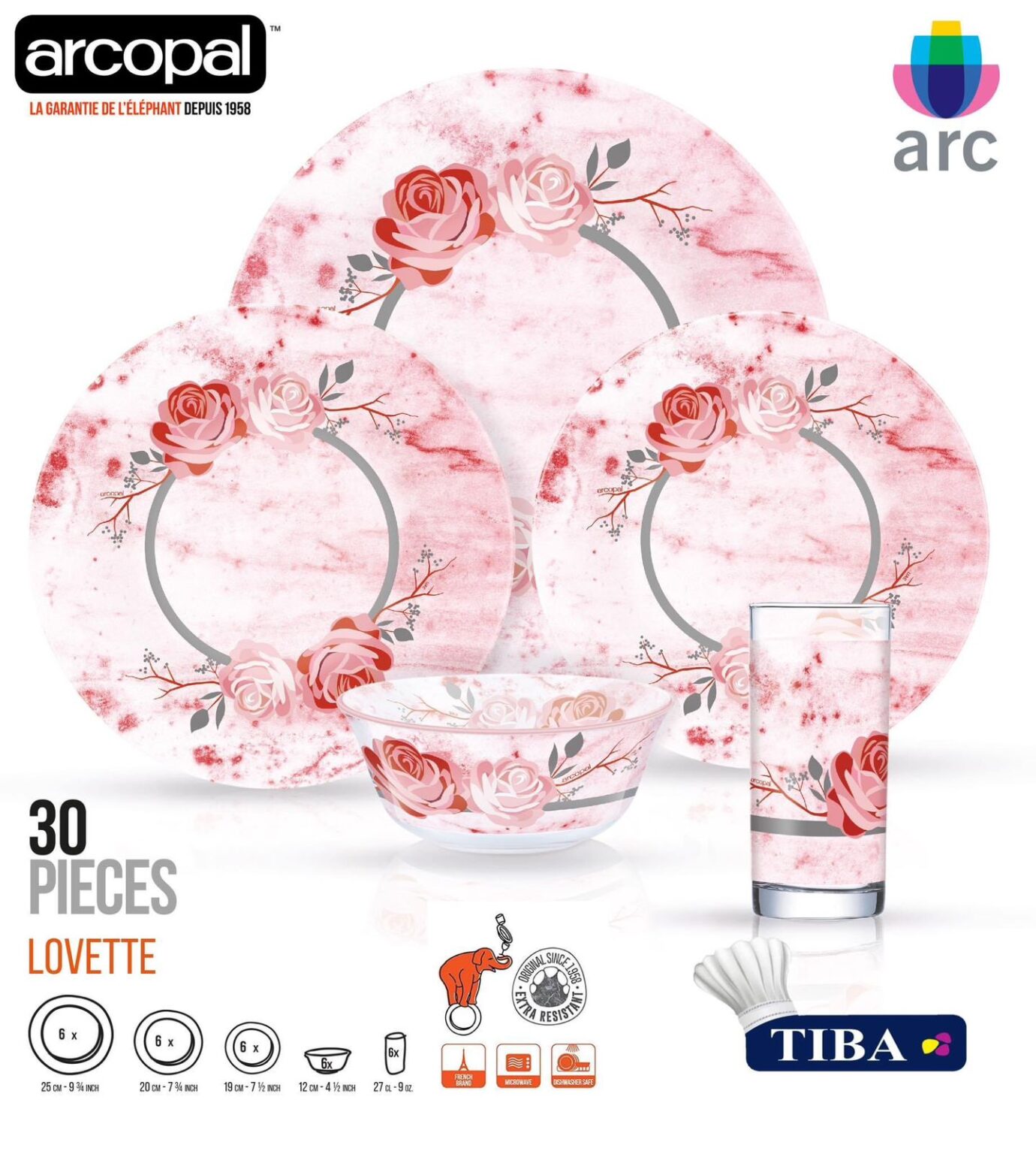 طقم اركوبيركس طيبه 30 قطعه