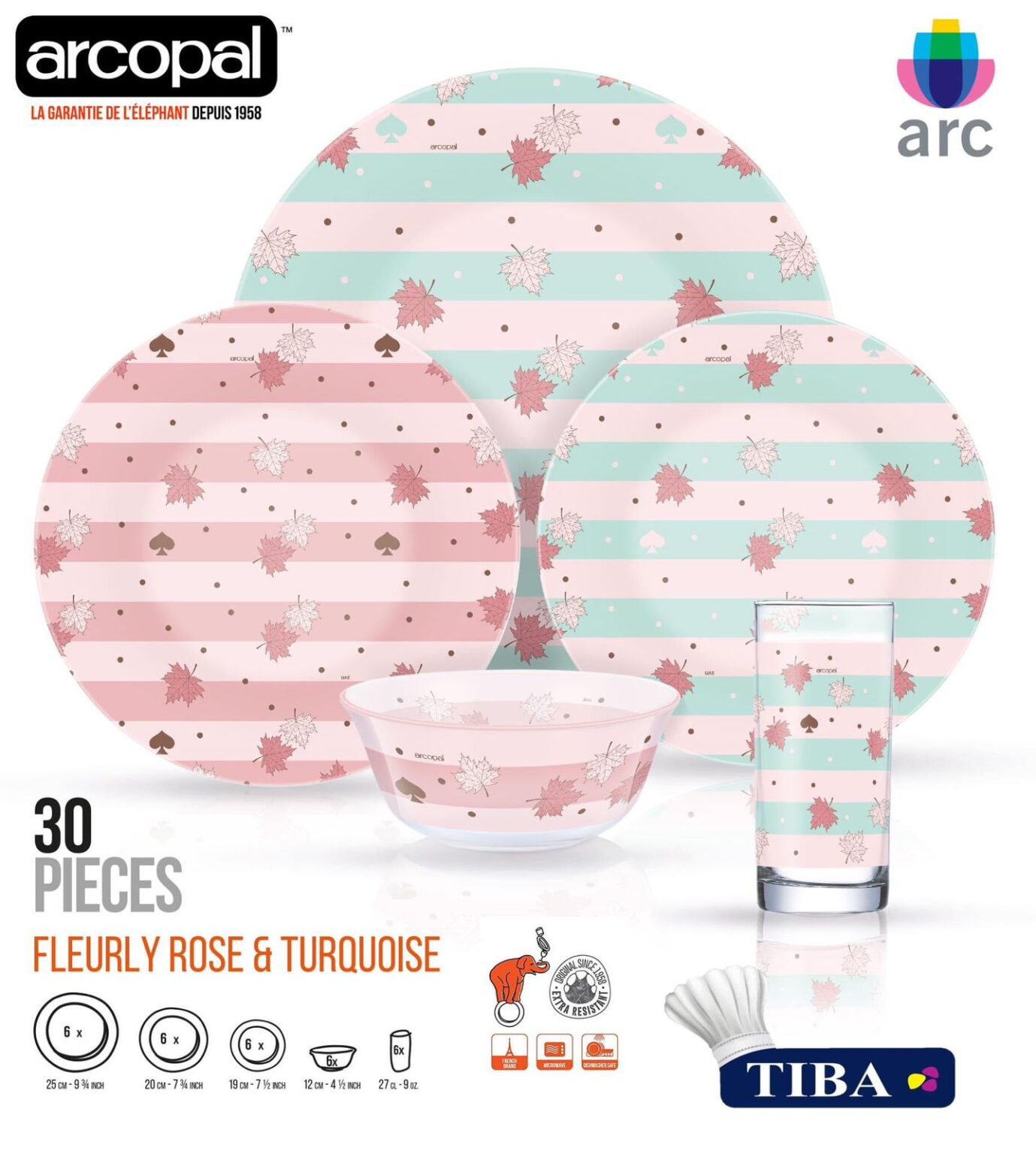 طقم اركوبيركس طيبه 30 قطعه