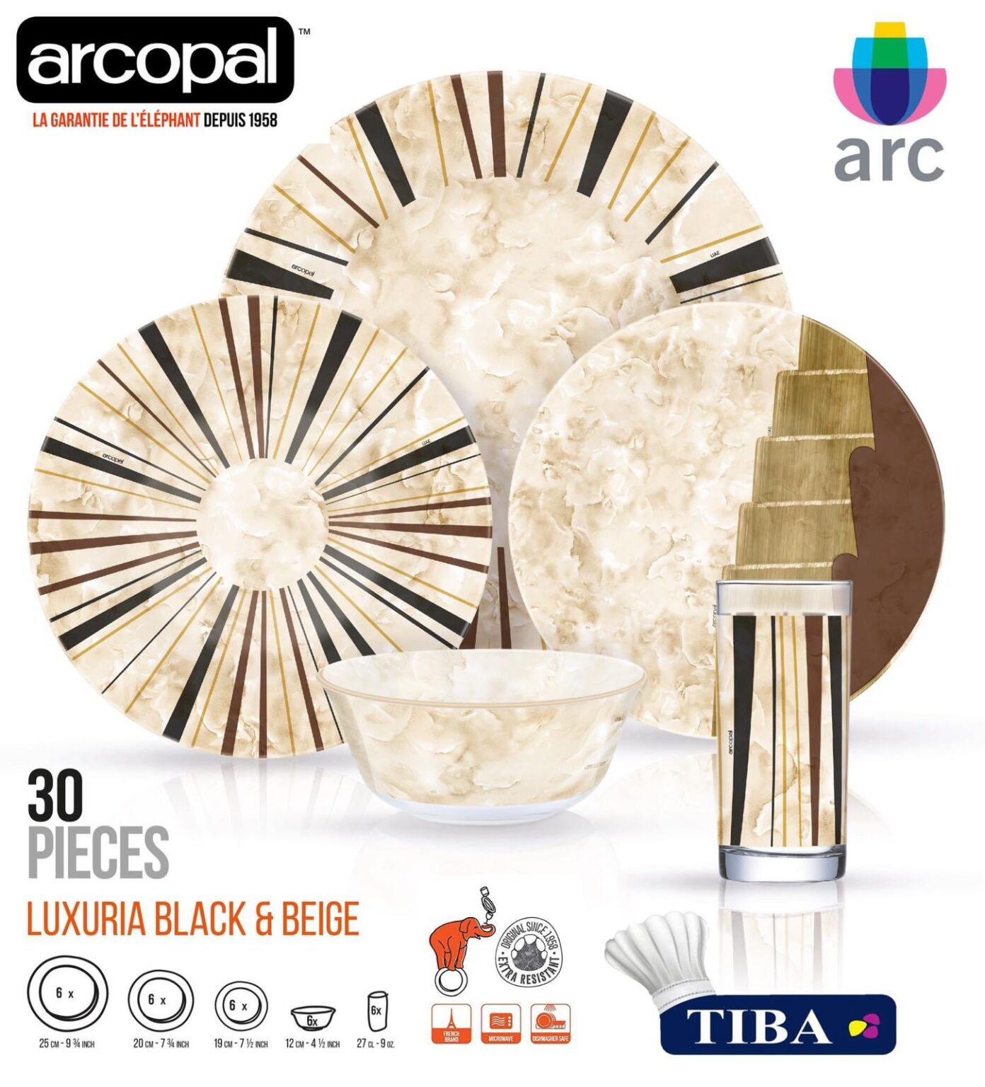 طقم اركوبيركس طيبه 30 قطعه