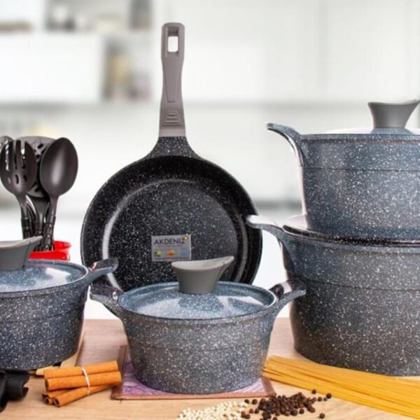 طقم حل جرانيت مدور تركي 17 قطعه