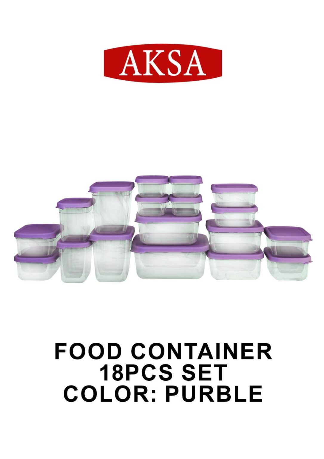 طقم تلاجه بلاستيك 18 قطعه