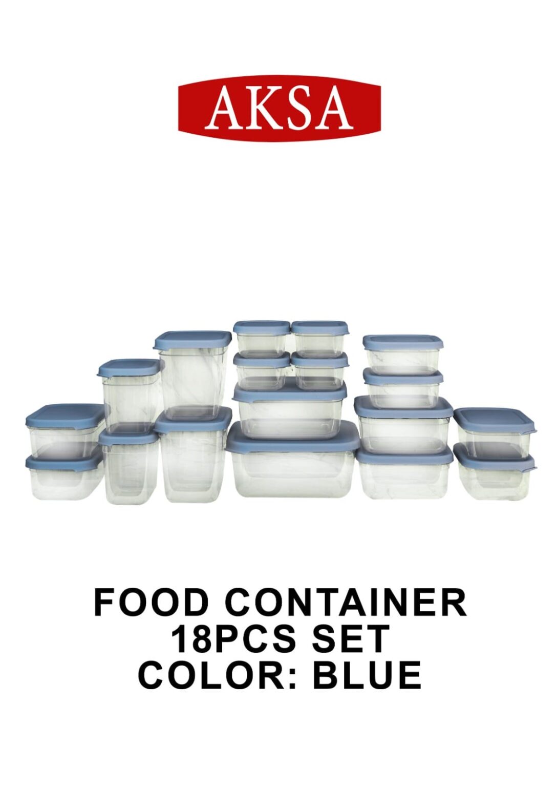 طقم تلاجه بلاستك 18 قطعه