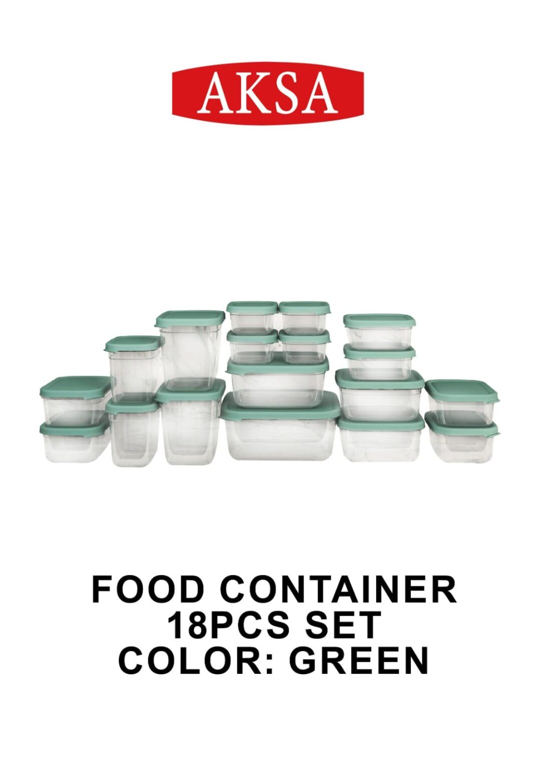 طقم تلاجه بلاستيك 18 قطعه