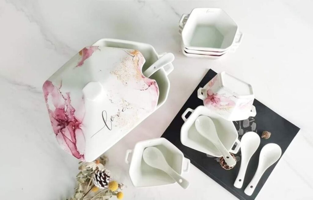 طقم شوربه بورسلين 15 قطعه