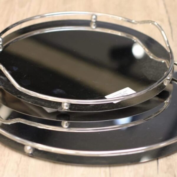 طقم صواني تقديم استانلس 2 قطعه