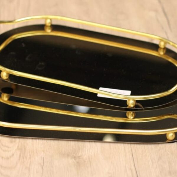 طقم صواني تقديم استانلس 2 قطعه