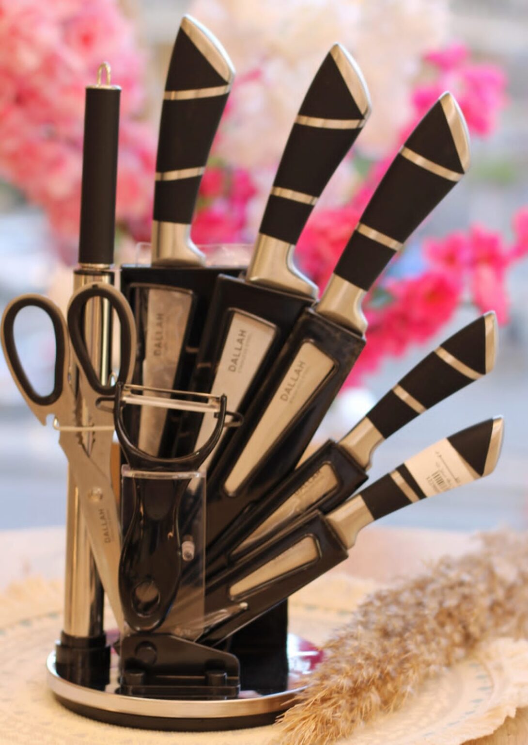 طقم سكايكين + حامل استيل 9 قطع