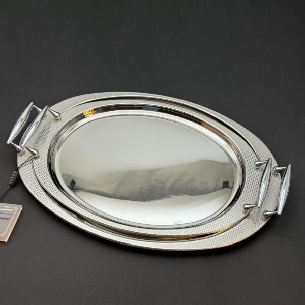 طقم صواني تقديم استانلس ايطالي 2 قطعه