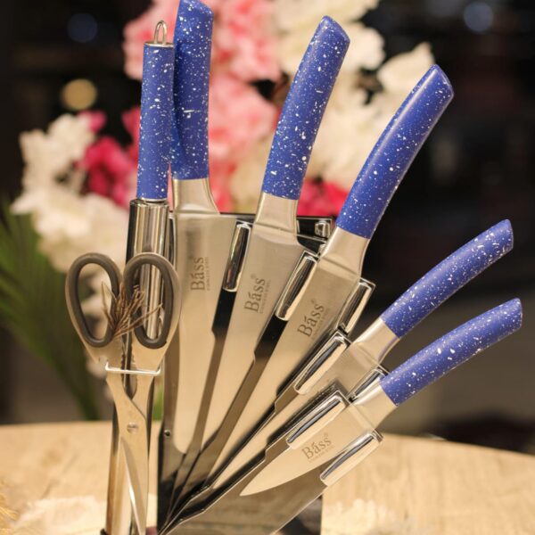 طقم سكاكين + حامل استيل