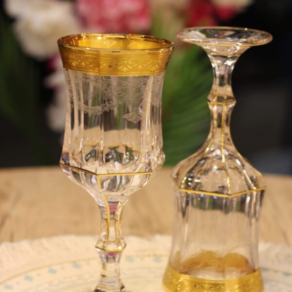 طقم كاسات مضلع ليزر الربيع 6 قطع