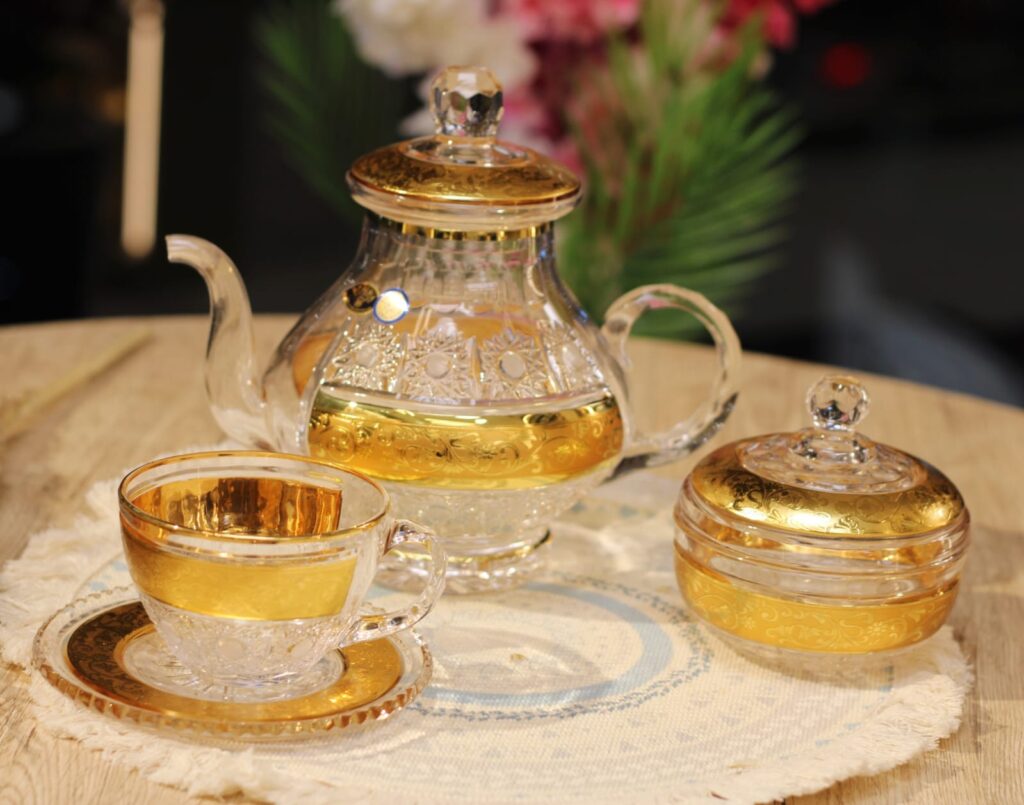 طقم شاي ديكال حفر 17 قطعه