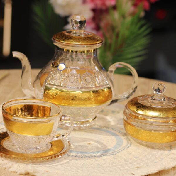 طقم شاي ديكال حفر 17 قطعه