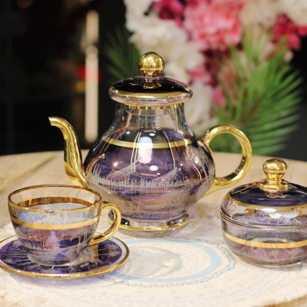 طقم شاي رسم طبيعي 17 قطعه