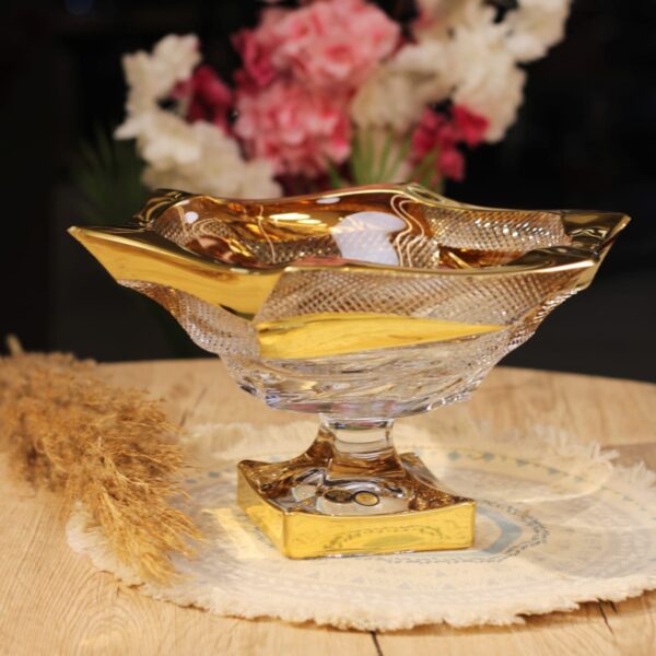 طبق فاكهه فلامنجو كريستال بوهيمي