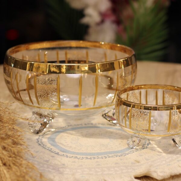 طقم خشاف شريط دهب 7 قطع  كريستال بوهيمي