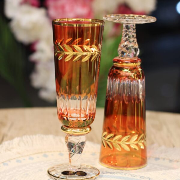 طقم كاسات ديلان تويست سنبله 6 قطعه كريستال بوهيمي