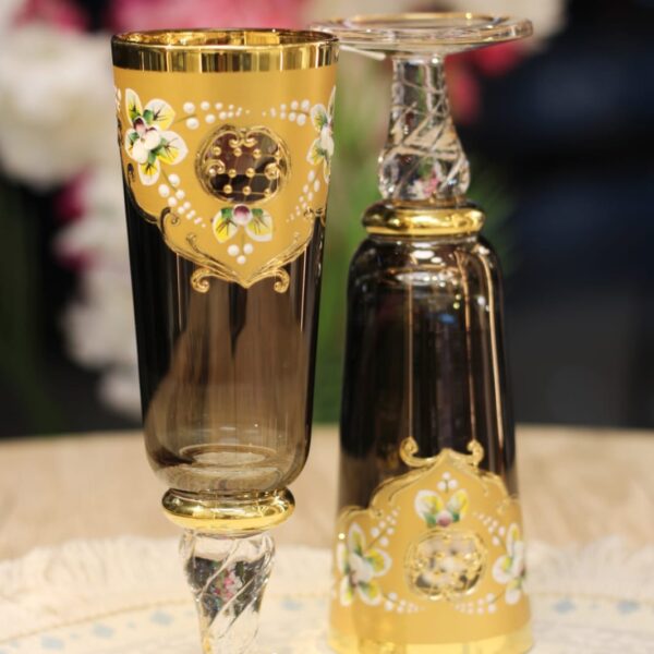 طقم كاسات ديلان تويست شبكه مورانو 6 قطعه