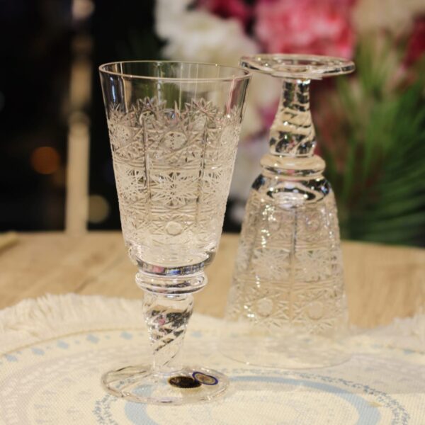 كاسات ديلان تويست حفر كريستال بوهيمي 6 قطع