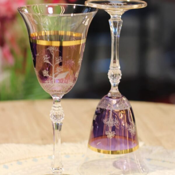 طقم كاسات رسم طبيعي لاستر 6 قطع