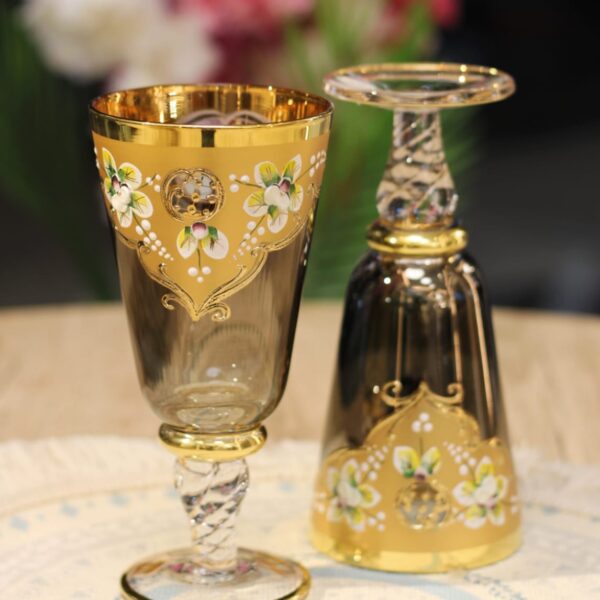 طقم كاسات ديلان تويست شبكه مورانو 6 قطع