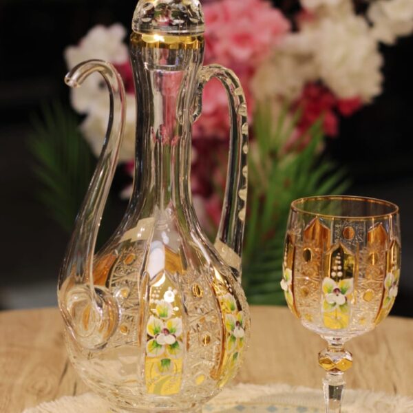 طقم شربات ديلان تويست حفر ورد بارز 7 قطع