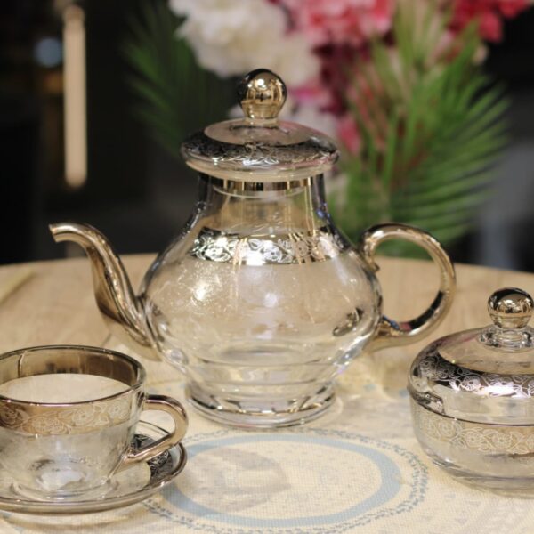 طقم شاي ليزر الربيع 17 قطع