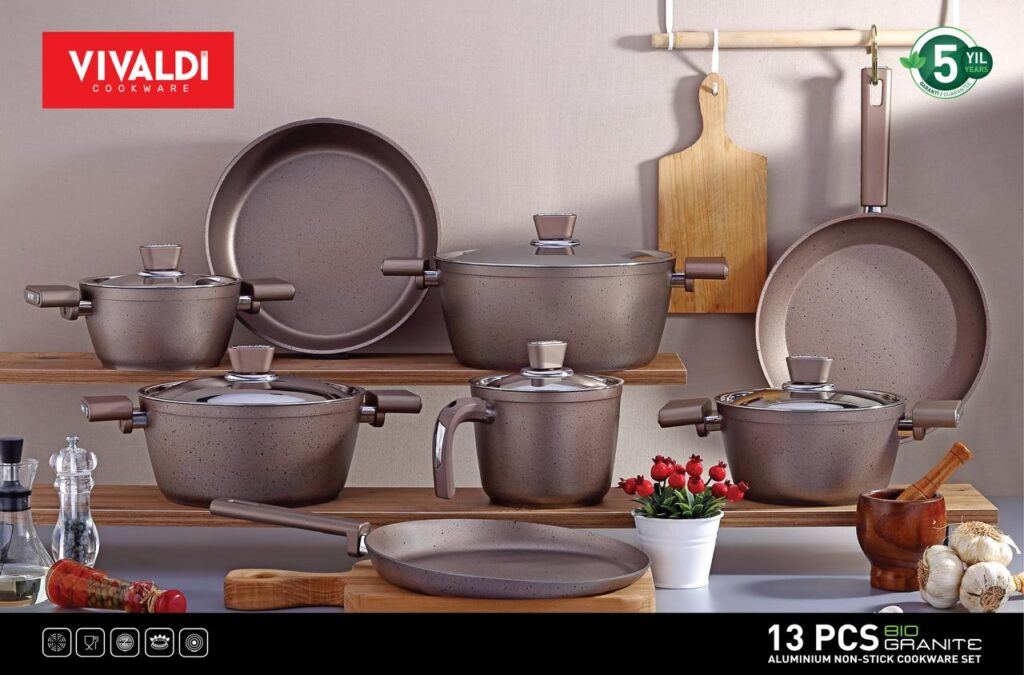 طقم حلل جرانيت فيفلدي تركي 13 قطعه