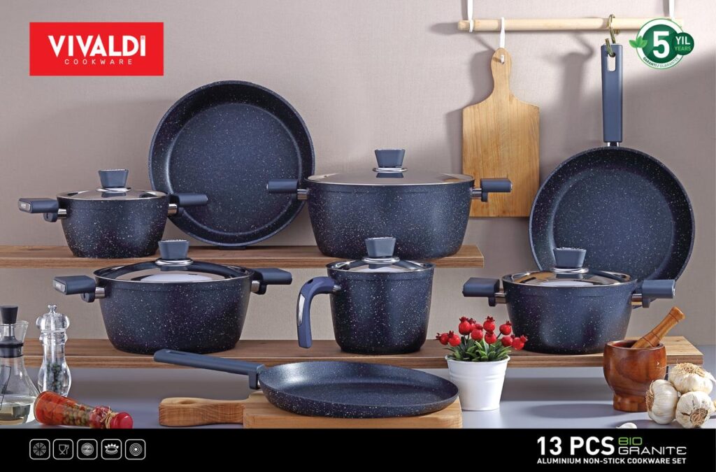 طقم حلل جرانيت فيفلدي تركي 13 قطعه