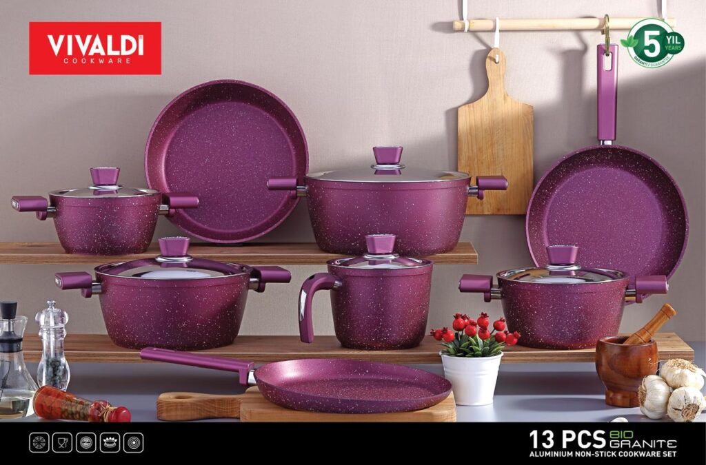 طقم حلل جرانيت فيفلدي تركي 13 قطعه