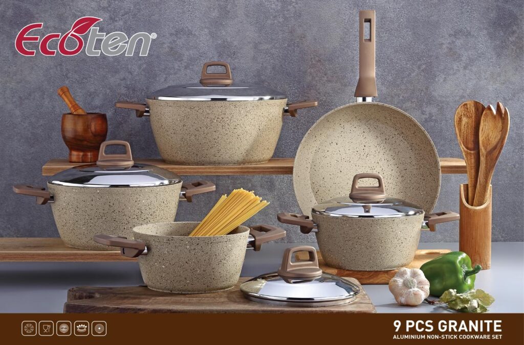 طقم حلل جرانيت ايكوتن تركي 9 قطع