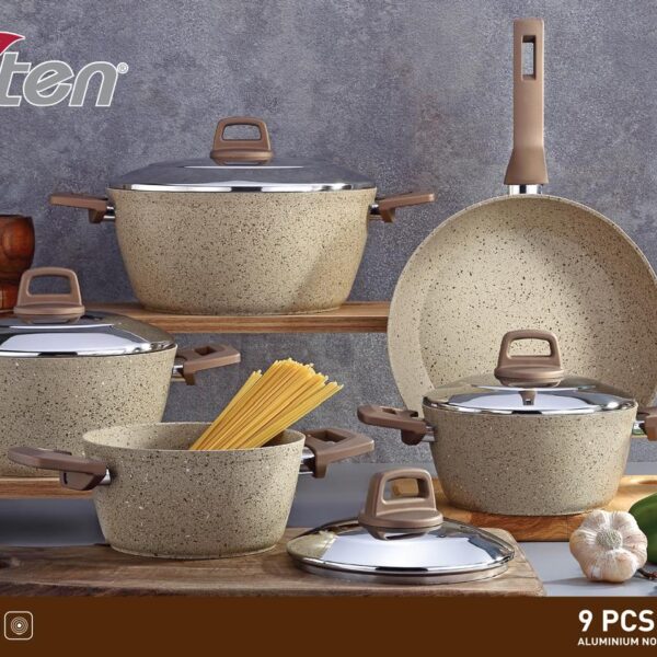 طقم حلل جرانيت ايكوتن تركي 9 قطع