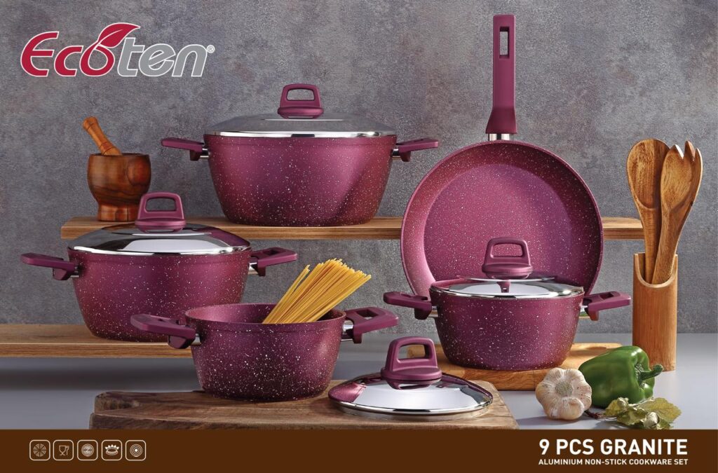 طقم حلل جرانيت ايكوتن تركي 9 قطع