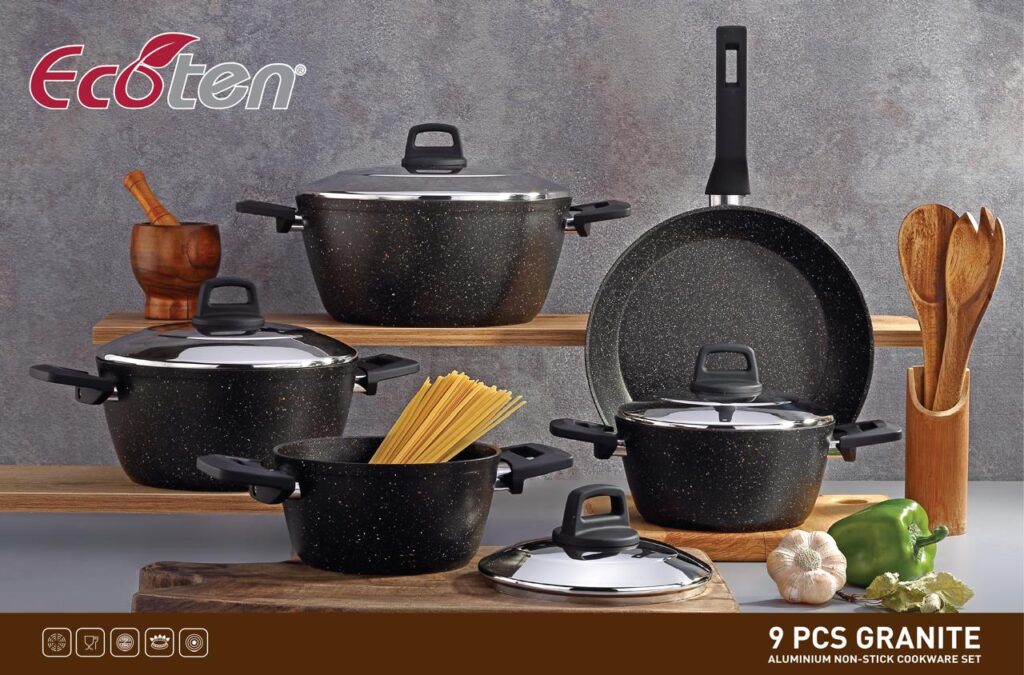 طقم حلل جرانيت ايكوتن تركي 9 قطع