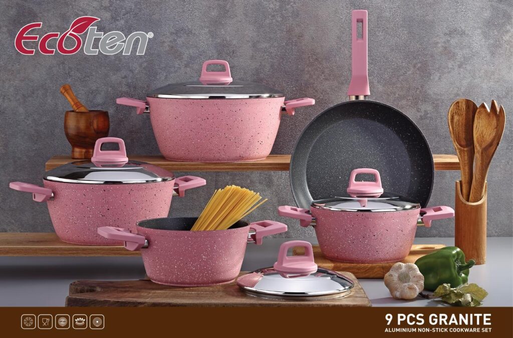 طقم حلل جرانيت ايكوتن تركي 9 قطع