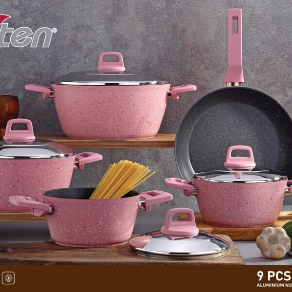 طقم حلل جرانيت ايكوتن تركي 9 قطع