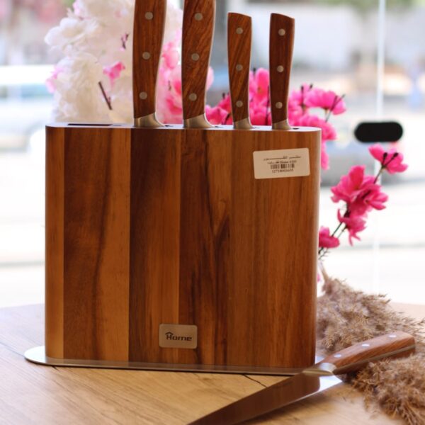 طقم سكاكين HOME حامل خشب 6 قطع