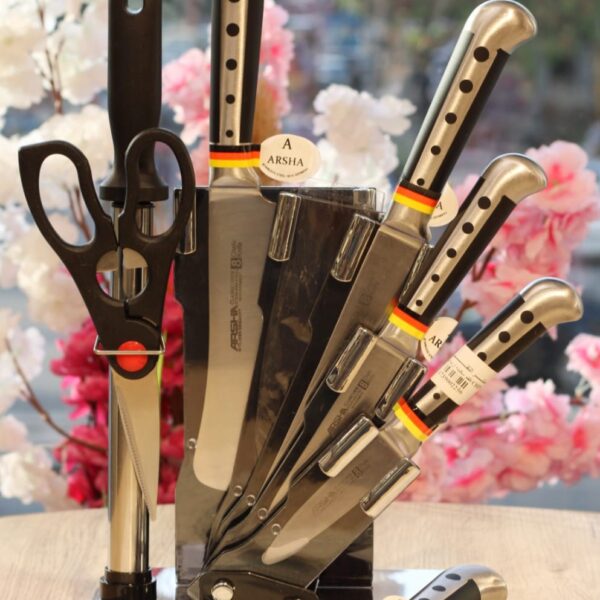 طقم سكاكين ارشا كوبي+ حامل