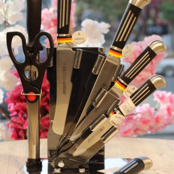 طقم سكاكين ارشا كوبي+حامل