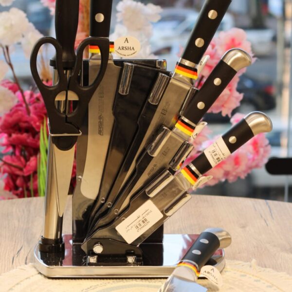 طقم سكاكين ارشا كوبي+ حامل