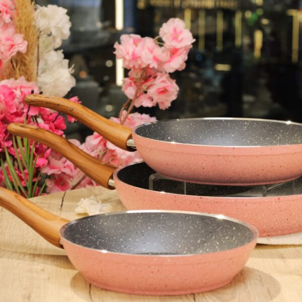 طقم مقلايه جرانيت 3 قطعه ريد لاين