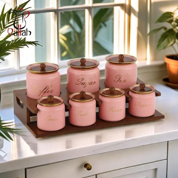 طقم توابل بورسلين 7 قطع