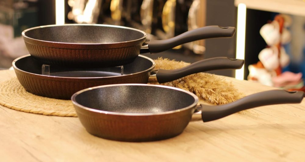 طقم مقلايه 3 قطع جرانيت & تيفال