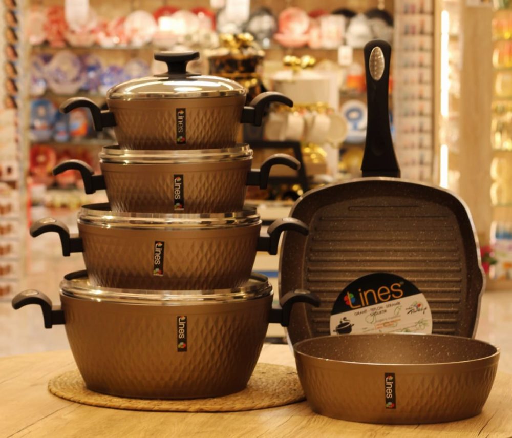 طقم حلل lines تركي 9 قطع - Image 2