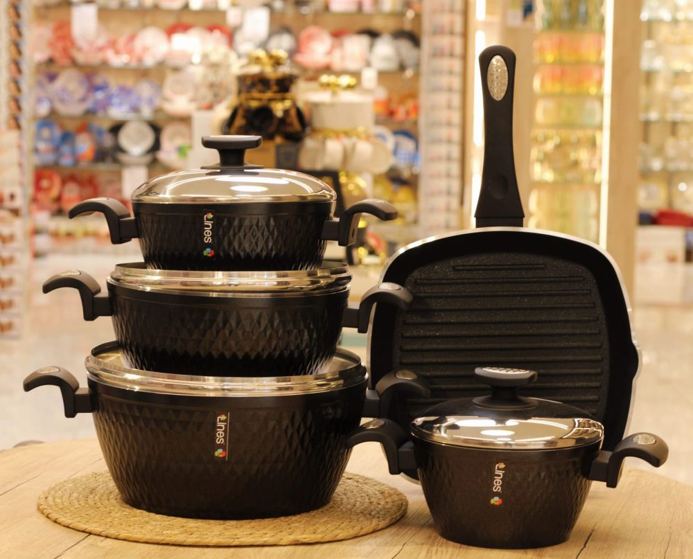 طقم حلل lines تركي 9 قطع