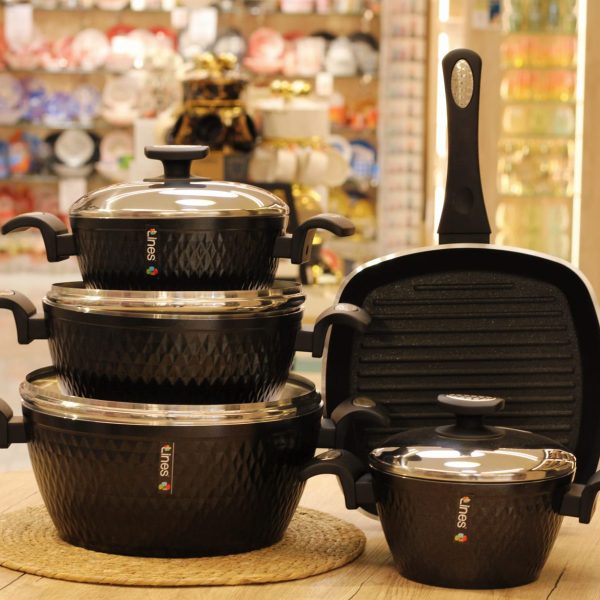 طقم حلل lines تركي 9 قطع