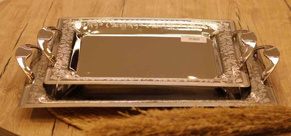 صواني تقديم استانلس قطعتين - Image 3